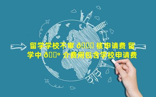 留学学校不审 🐘 核申请费 留学中 🌺 介费用包含学校申请费吗